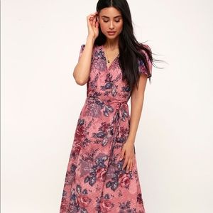 Lorna Wrap Flower Dress